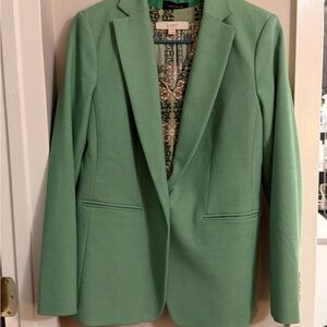 Taylor Mint Green Textured Blazer with Floral Lining